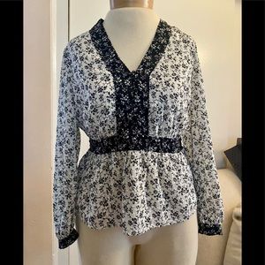 Madewell floral blouse